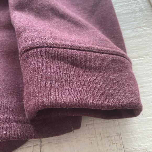 prAna Catrina organic cotton fleece jacket size Large peacoat purple burgundy - Picture 8 of 14